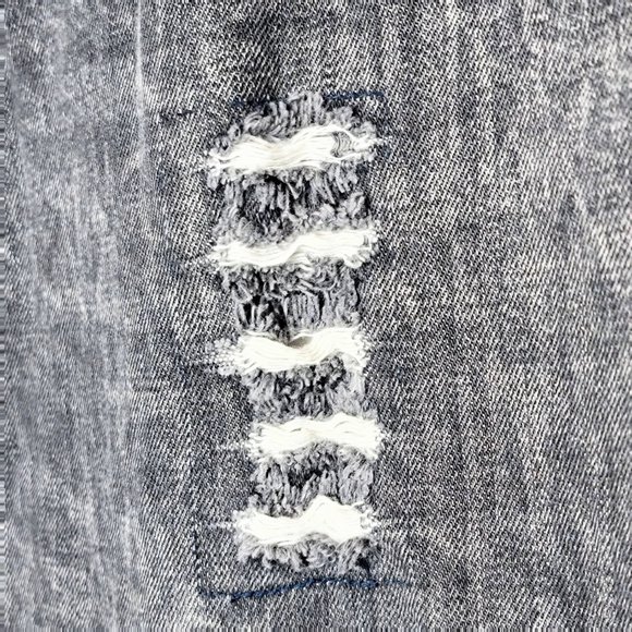 Denim Culture Men's Black Acid Wash Denim Distressed Design Front Jeans Size 38x - Picture 5 of 10